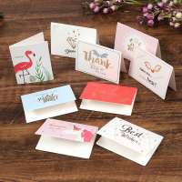 Wholesale  Brown Uv Coating Wedding 100 Thank You Leo Paper Birthday Cards With Envelope