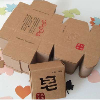 Packaging Kraft Window Home Made Custom Gift Biodegradable Bar Paper Packing Handmade Container Flat Pack Foldable Soap Box