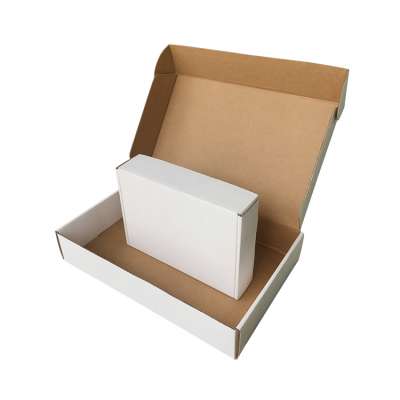 Factory supply plain brown kraft or white paper mug small corrugated mailer boxes